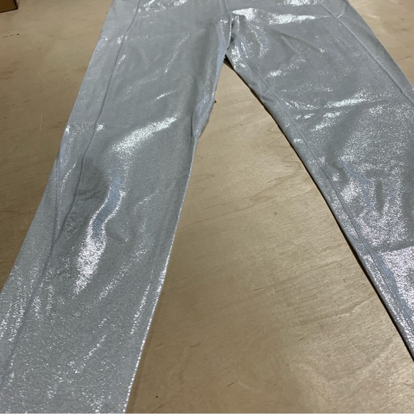 Victoria's Secret Silver White Shimmer Metallic Leggings 6104 - JUST LEGGINGS - Picture 7 of 11